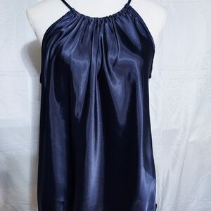 Tiana B. Midnight Blue Satin Camisole